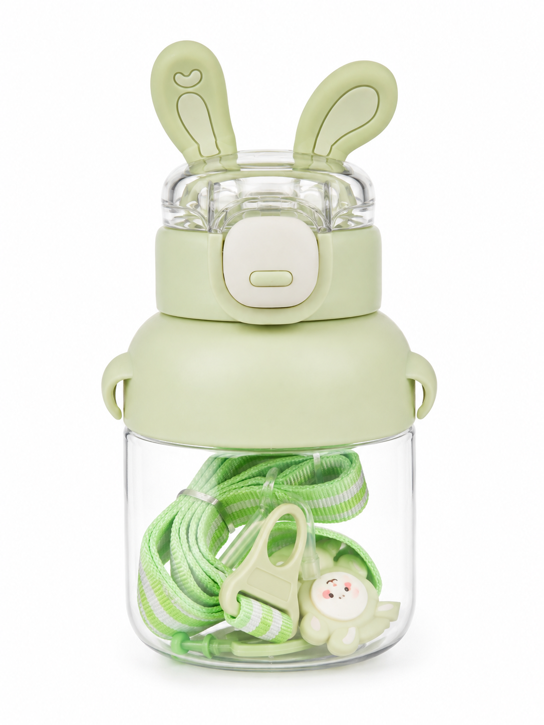 Muggle 750 Ml Pipetli Kapak Bunny Polikarbon Askılı Matara Pm 750 Yeşil